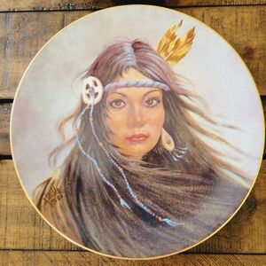 Vintage Pocahontas Collector Plate Gregory Perillo 1981 Limited Edition Princess